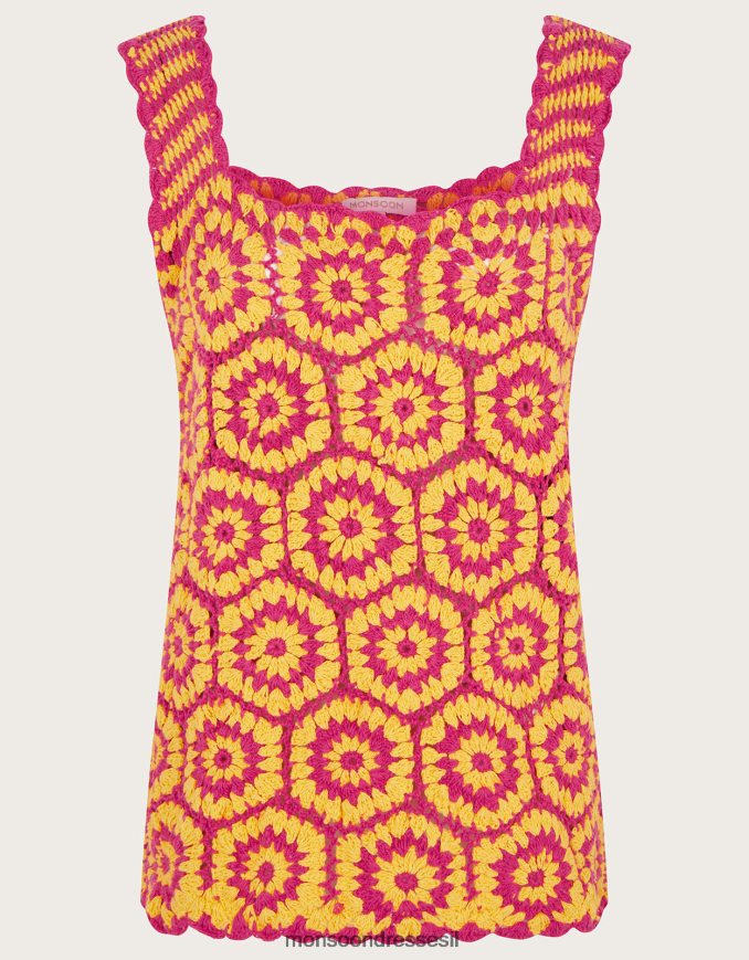 הַלבָּשָׁה Monsoon גופיית סרוגה וָרוֹד נשים HTJ0TZ675