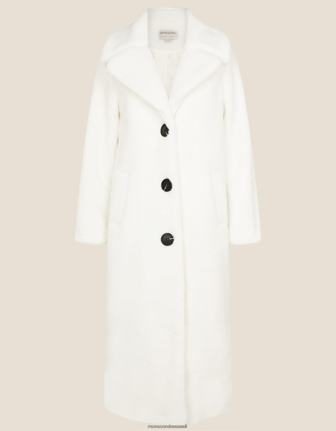 הַלבָּשָׁה Monsoon טריניטי מעיל טדי ארוך שֶׁנהָב נשים HTJ0TZ722