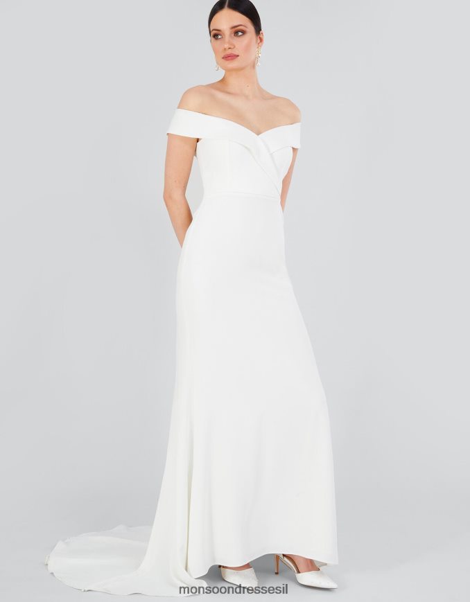 הַלבָּשָׁה Monsoon שמלת מקסי לכלה של ננסי ברדו שֶׁנהָב נשים HTJ0TZ723