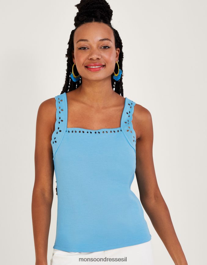 הַלבָּשָׁה Monsoon גופיית קאמי בגזרת ג'רסי כְּחוֹל נשים HTJ0TZ724