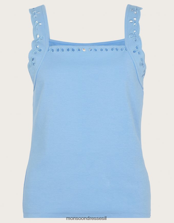 הַלבָּשָׁה Monsoon גופיית קאמי בגזרת ג'רסי כְּחוֹל נשים HTJ0TZ724