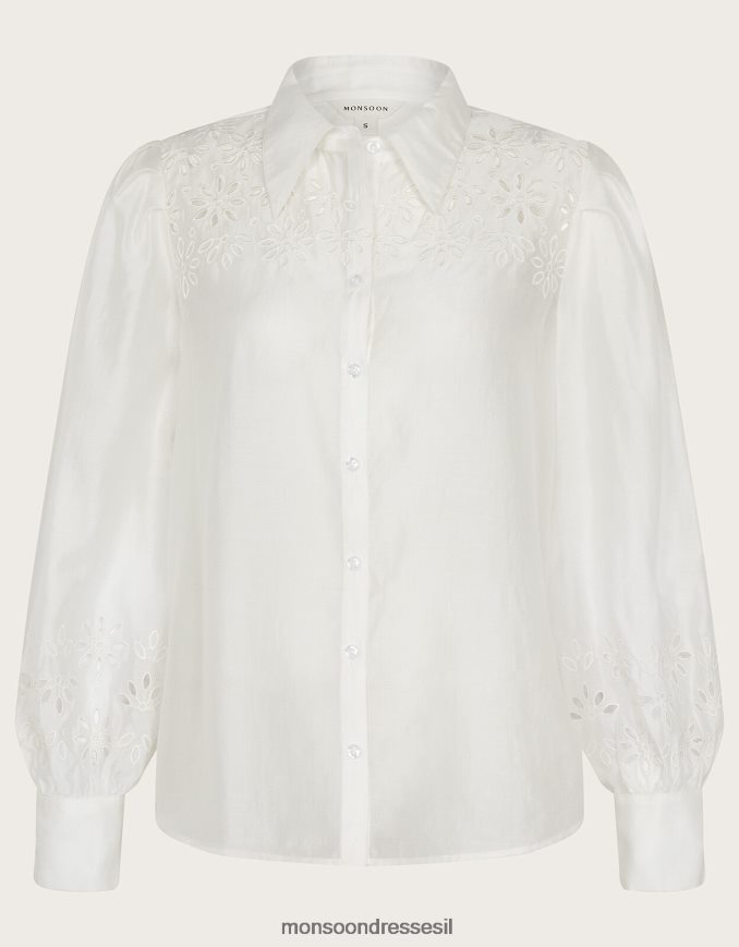 הַלבָּשָׁה Monsoon חולצת גזרה ברי שֶׁנהָב נשים HTJ0TZ754