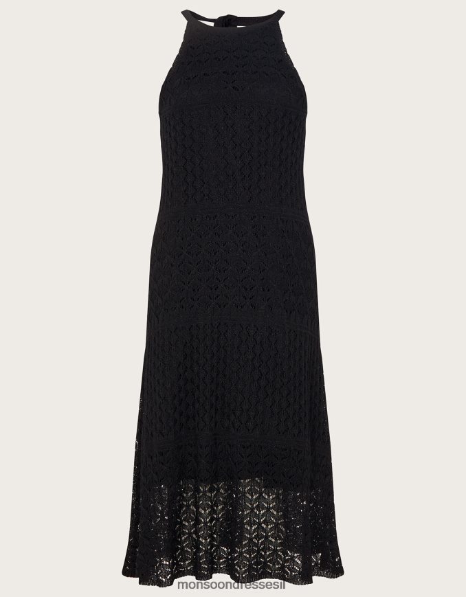 הַלבָּשָׁה Monsoon שמלת פוינטל קצרה מטאלית שָׁחוֹר נשים HTJ0TZ788