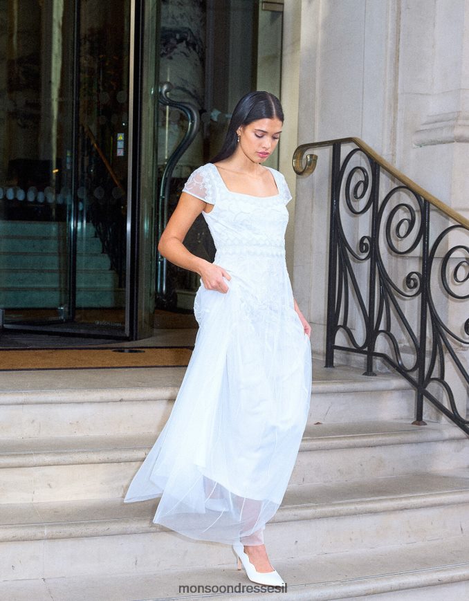 הַלבָּשָׁה Monsoon שמלת מקסי לכלה של סימונה שֶׁנהָב נשים HTJ0TZ803