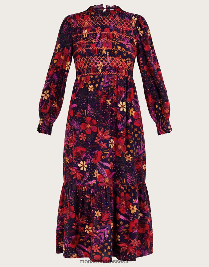 הַלבָּשָׁה Monsoon שמלת חלוק פרחונית כחול (צי) נשים HTJ0TZ80