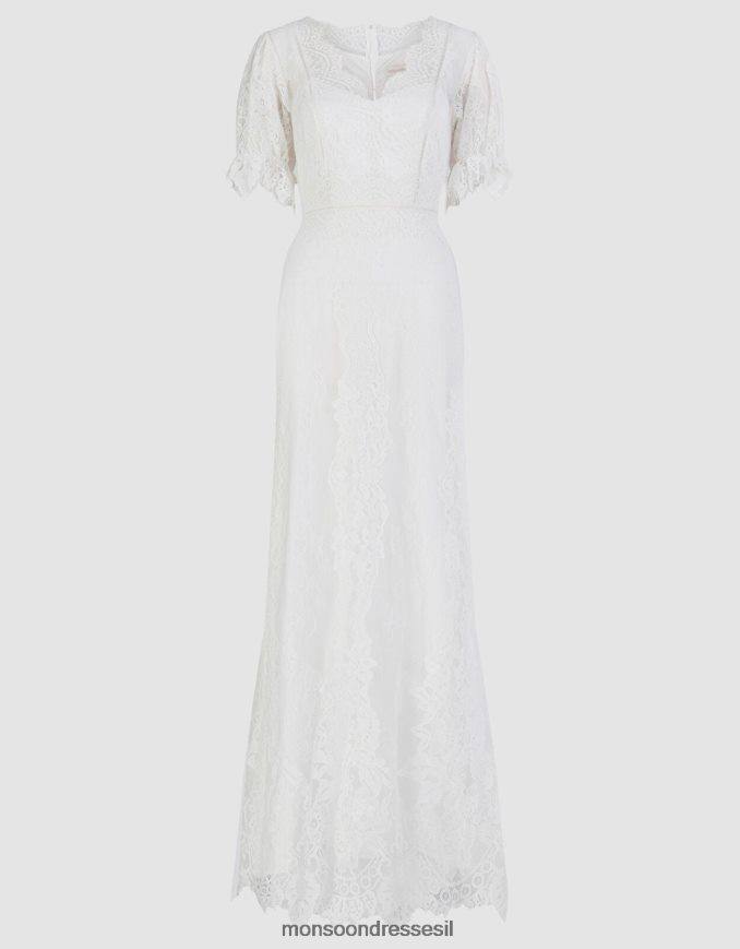 הַלבָּשָׁה Monsoon שמלת מקסי כלה תחרה אליזבת שנטילי שֶׁנהָב נשים HTJ0TZ858