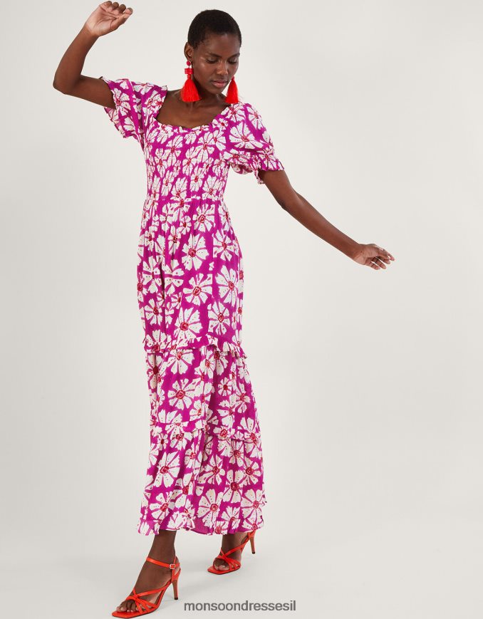 הַלבָּשָׁה Monsoon שמלה בהדפס עץ מרטל בוויסקוזה בת קיימא וָרוֹד נשים HTJ0TZ884