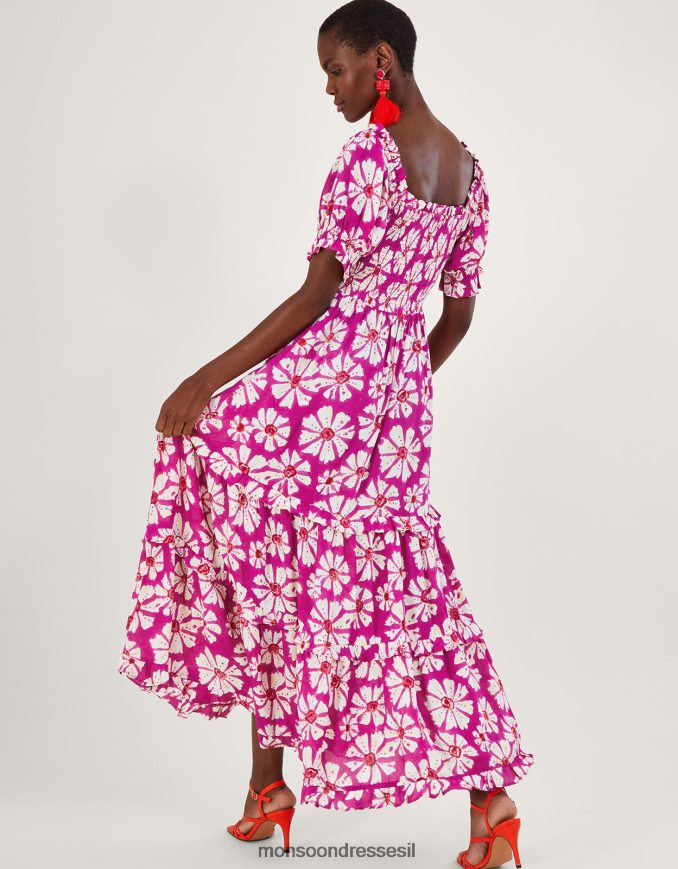 הַלבָּשָׁה Monsoon שמלה בהדפס עץ מרטל בוויסקוזה בת קיימא וָרוֹד נשים HTJ0TZ884