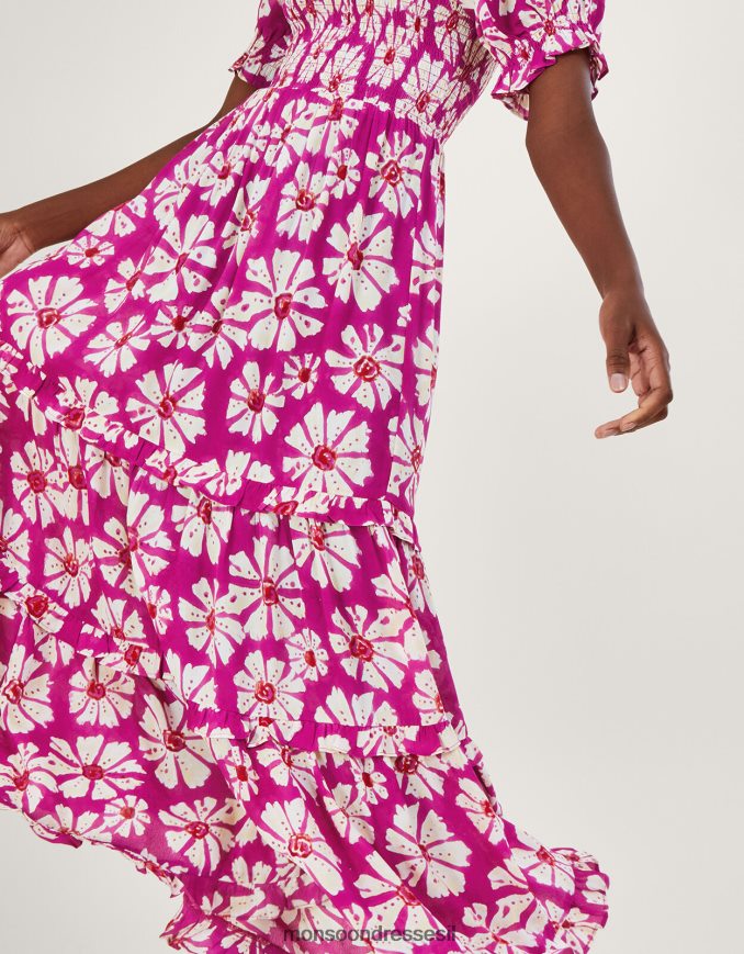 הַלבָּשָׁה Monsoon שמלה בהדפס עץ מרטל בוויסקוזה בת קיימא וָרוֹד נשים HTJ0TZ884