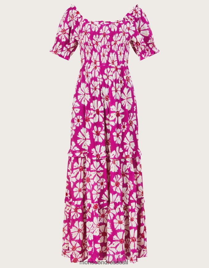 הַלבָּשָׁה Monsoon שמלה בהדפס עץ מרטל בוויסקוזה בת קיימא וָרוֹד נשים HTJ0TZ884