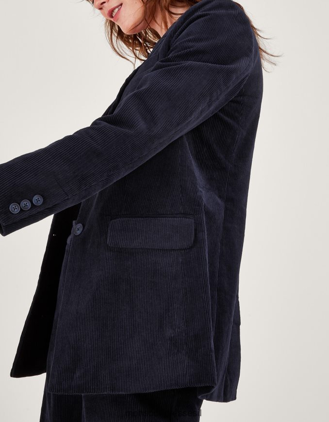 הַלבָּשָׁה Monsoon ז'קט חליפת בלייזר כבל כחול (חצות) נשים HTJ0TZ91