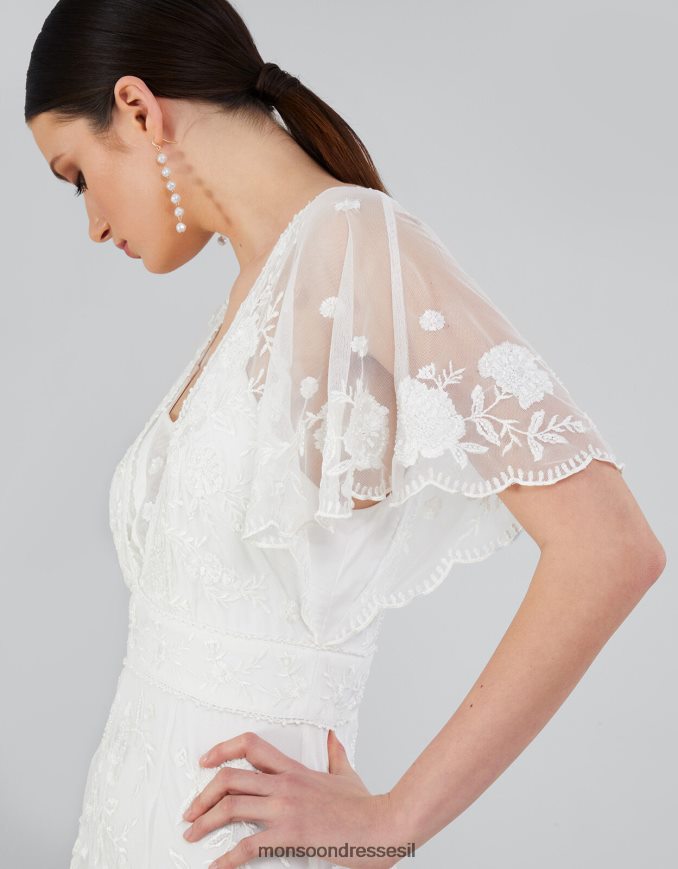 הַלבָּשָׁה Monsoon שמלת כלה רקומה של מגי שֶׁנהָב נשים HTJ0TZ932