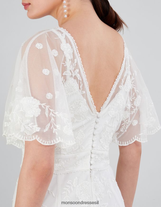 הַלבָּשָׁה Monsoon שמלת כלה רקומה של מגי שֶׁנהָב נשים HTJ0TZ932