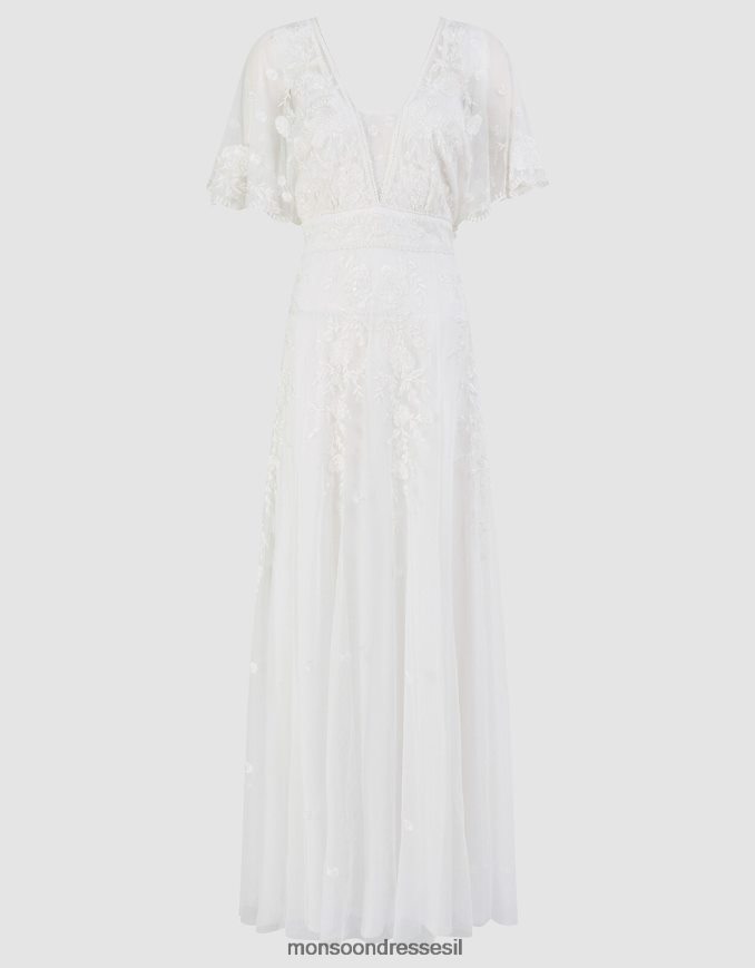 הַלבָּשָׁה Monsoon שמלת כלה רקומה של מגי שֶׁנהָב נשים HTJ0TZ932