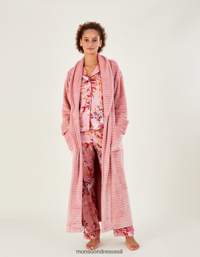 הַלבָּשָׁה Monsoon חלוק עם מרקם פס ורד ורוד) נשים HTJ0TZ950