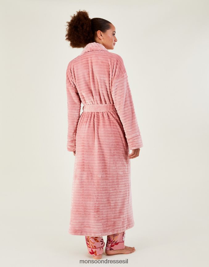 הַלבָּשָׁה Monsoon חלוק עם מרקם פס ורד ורוד) נשים HTJ0TZ950