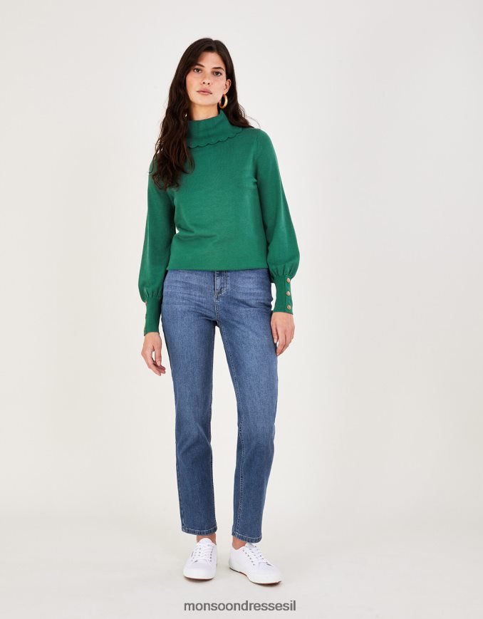 הַלבָּשָׁה Monsoon ג'ינס ג'ינס עם רגל ישרה של החבר כחול (כחול ג'ינס) נשים HTJ0TZ951