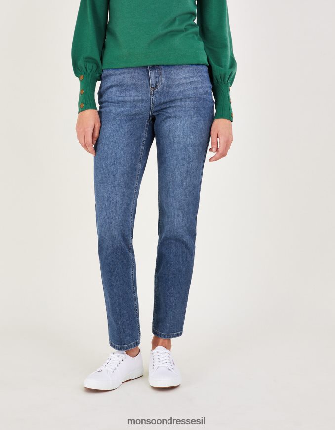 הַלבָּשָׁה Monsoon ג'ינס ג'ינס עם רגל ישרה של החבר כחול (כחול ג'ינס) נשים HTJ0TZ951