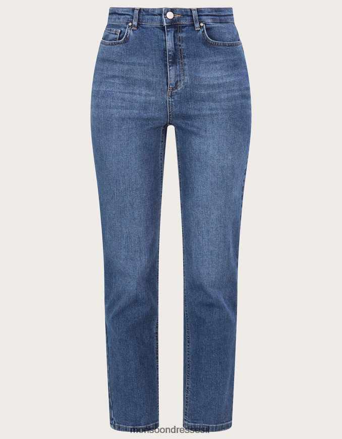 הַלבָּשָׁה Monsoon ג'ינס ג'ינס עם רגל ישרה של החבר כחול (כחול ג'ינס) נשים HTJ0TZ951