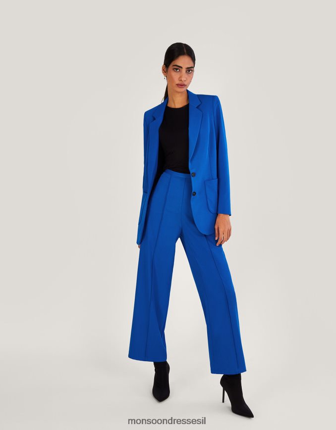 הַלבָּשָׁה Monsoon לורן בלייזר רגיל כְּחוֹל נשים HTJ0TZ964