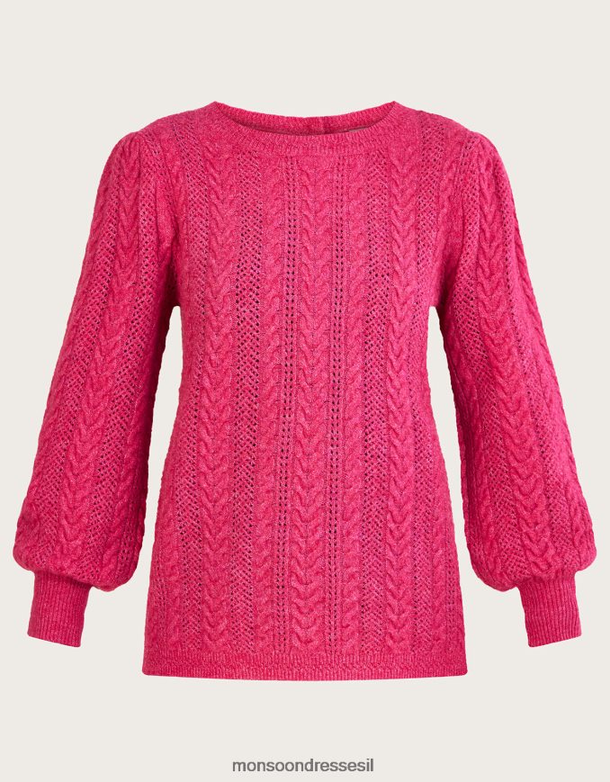 הַלבָּשָׁה Monsoon מגשר כבל כפתור אחורי עם פוליאסטר ממוחזר וָרוֹד נשים HTJ0TZ988