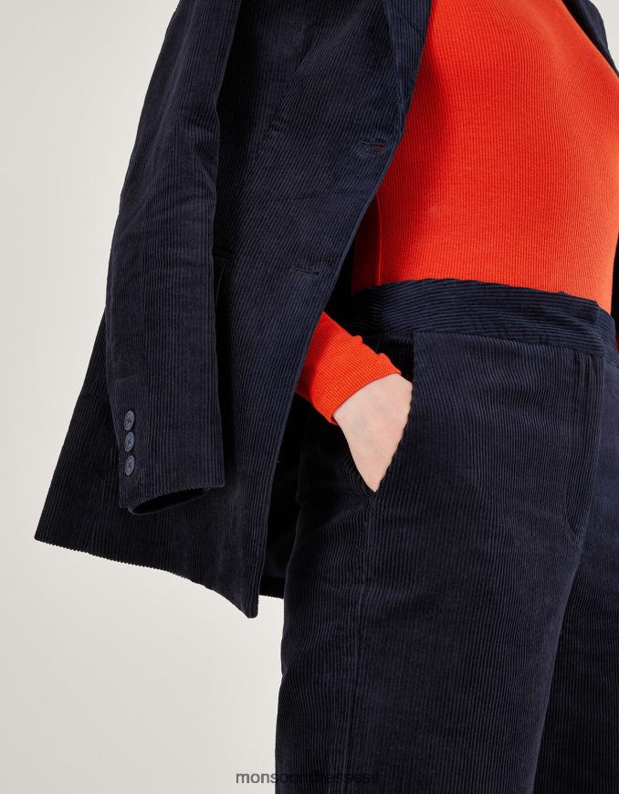 הַלבָּשָׁה Monsoon מכנסיים חליפת רגליים רחבות כבל כחול (חצות) נשים HTJ0TZ98