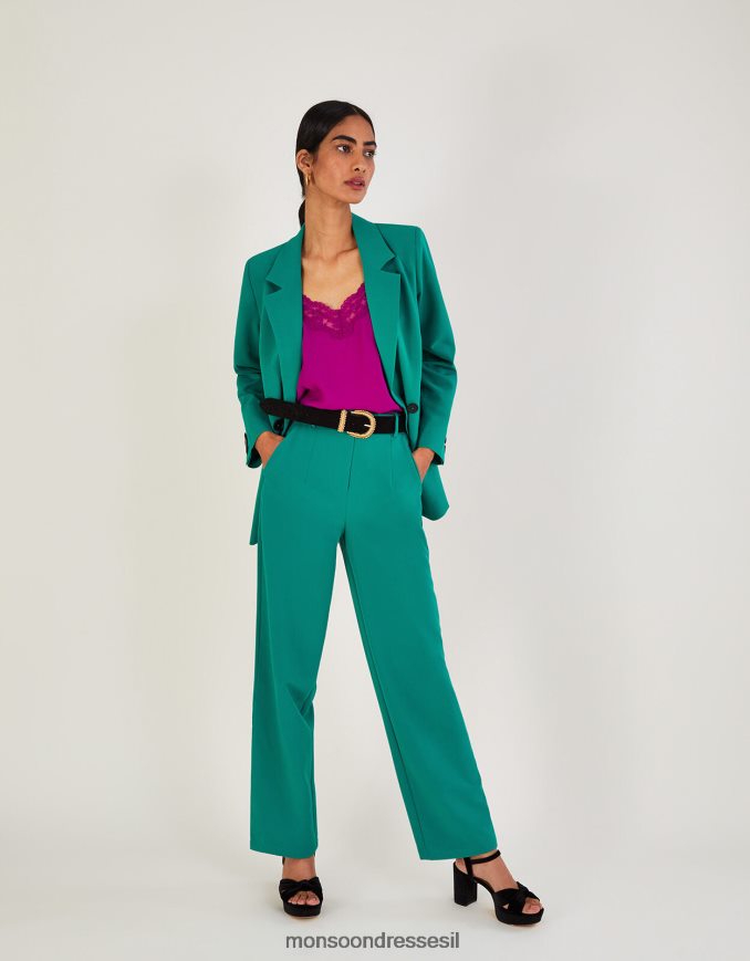 הַלבָּשָׁה Monsoon מכנסיים של Madlyn ירוק נשים HTJ0TZ1051