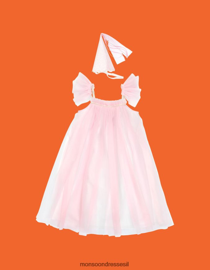 הַלבָּשָׁה Monsoon Meri Meri תחפושת נסיכה קסומה וָרוֹד יְלָדִים HTJ0TZ2636