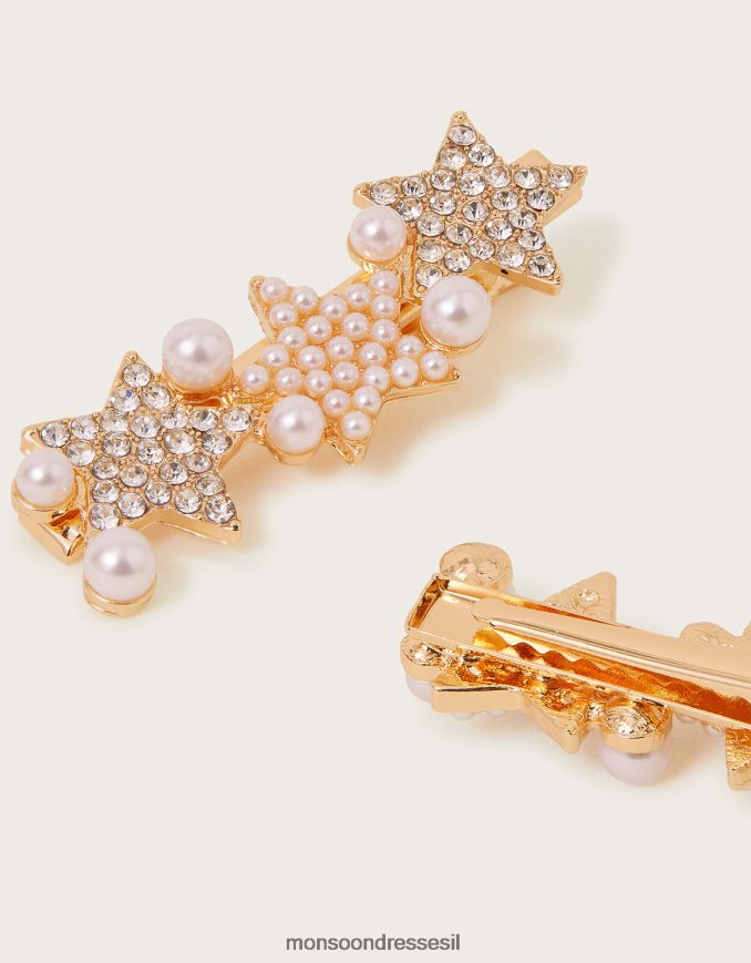 אבזר Monsoon אטבי שיער Pearl Star סט של שניים אופנה ילדה HTJ0TZ2514