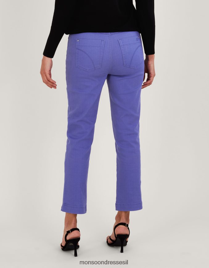 הַלבָּשָׁה Monsoon סקיני ג'ינס קצוץ Safaia מכותנה בת קיימא כחול (קובלט) נשים HTJ0TZ857