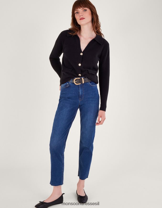 הַלבָּשָׁה Monsoon קרדיגן צווארון V שָׁחוֹר נשים HTJ0TZ108