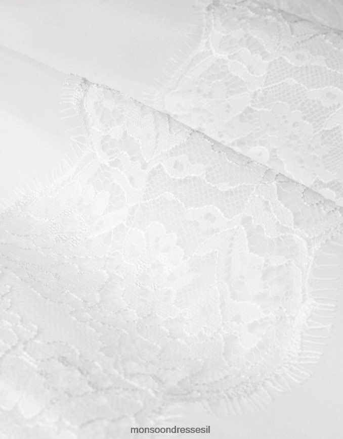 הַלבָּשָׁה Monsoon שמלת תחרה של alovette לבן ילדה HTJ0TZ1987