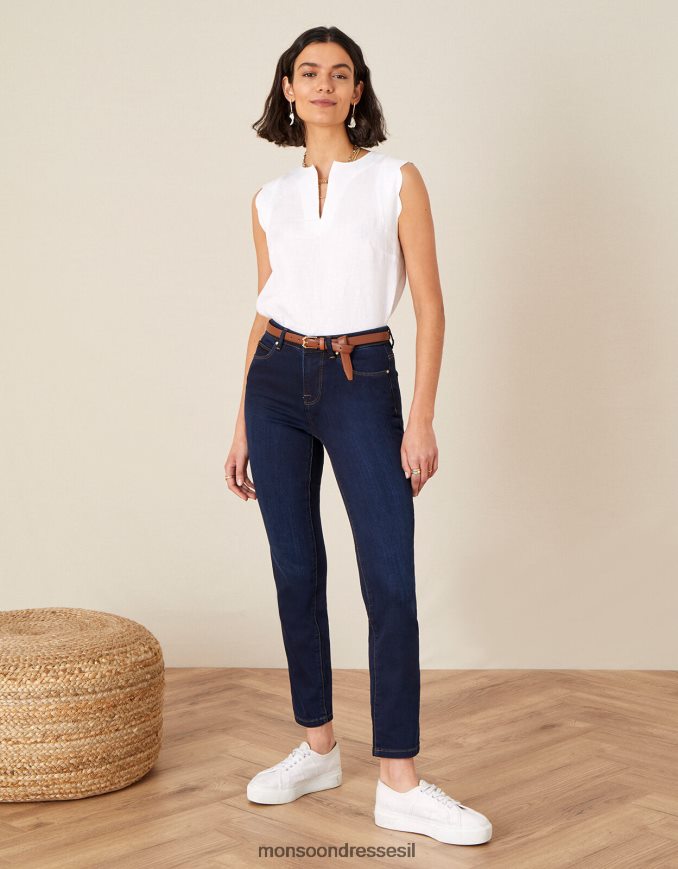 הַלבָּשָׁה Monsoon ג'ינס רגיל של azura פרימיום עם בד בר קיימא כחול (כחול כהה) נשים HTJ0TZ1158