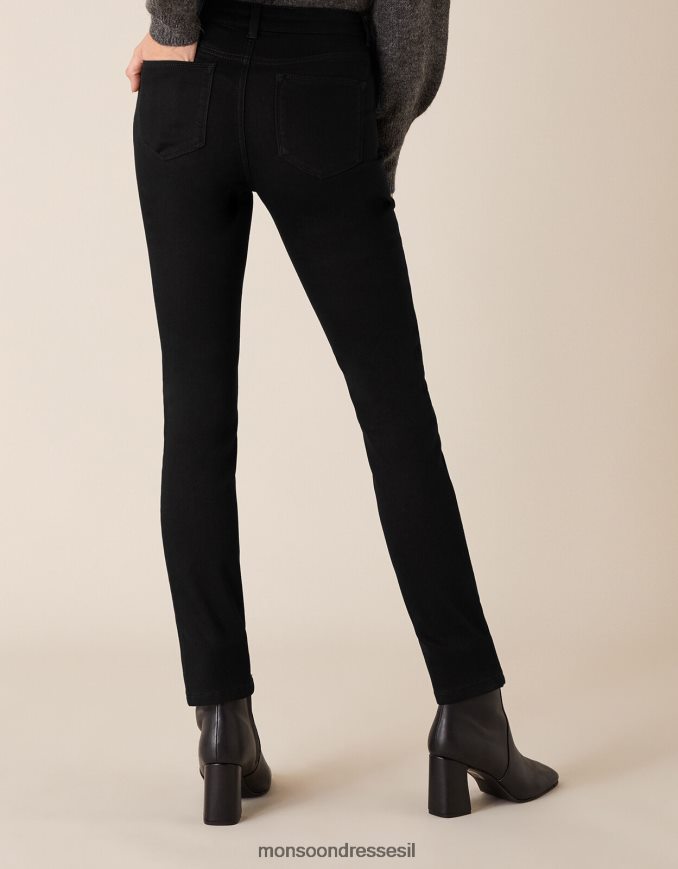 הַלבָּשָׁה Monsoon ג'ינס azura פרימיום באורך קצר שָׁחוֹר נשים HTJ0TZ1167