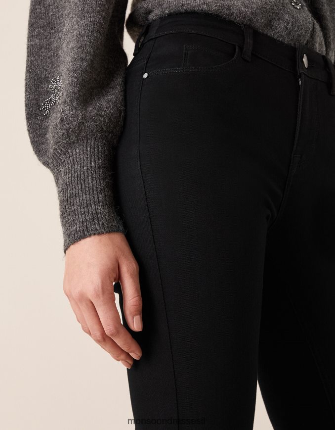 הַלבָּשָׁה Monsoon ג'ינס azura פרימיום באורך קצר שָׁחוֹר נשים HTJ0TZ1167