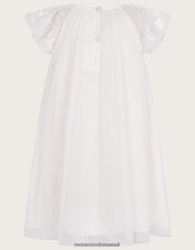 הַלבָּשָׁה Monsoon שמלה רקומה של baby amelia שֶׁנהָב ילדה HTJ0TZ2122