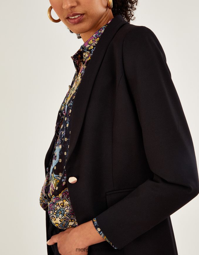 הַלבָּשָׁה Monsoon בלייזר becca ponte עם lenzing ecovero שָׁחוֹר נשים HTJ0TZ901