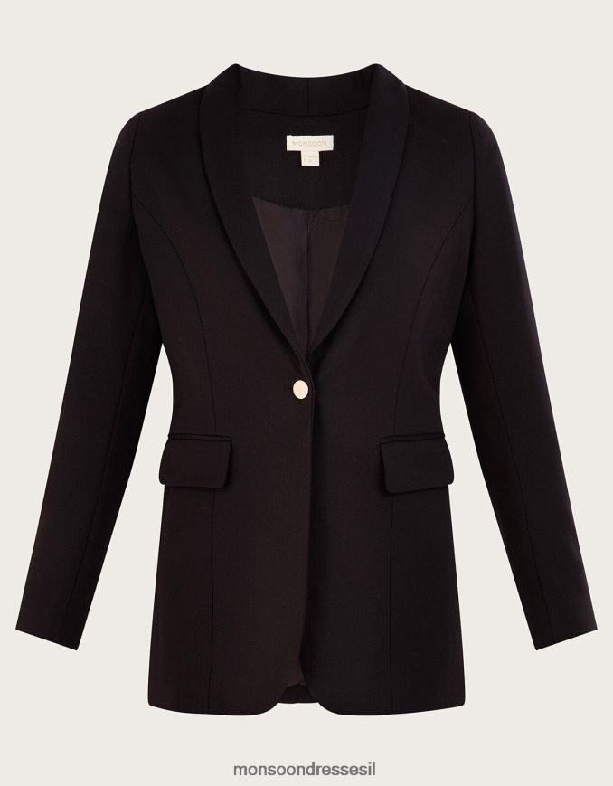 הַלבָּשָׁה Monsoon בלייזר becca ponte עם lenzing ecovero שָׁחוֹר נשים HTJ0TZ901