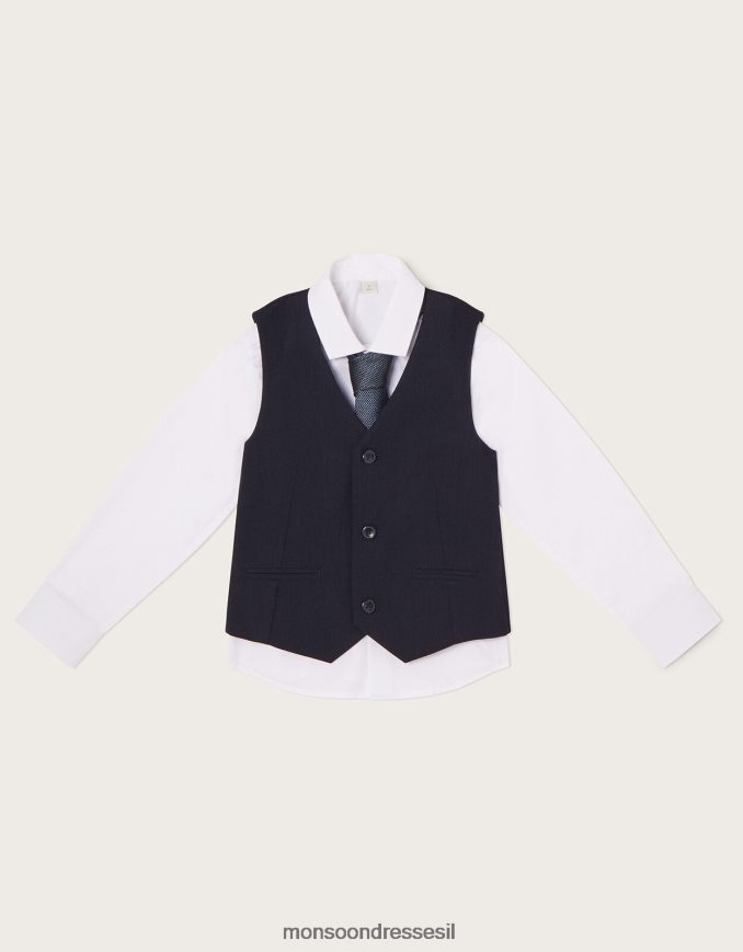 הַלבָּשָׁה Monsoon סט חזייה וחולצות של callum 3 חלקים כחול (צי) יֶלֶד HTJ0TZ2265