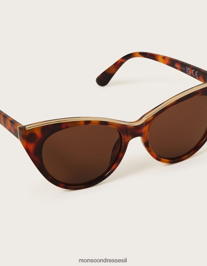 אבזר Monsoon משקפי שמש cateye של צב אופנה נשים HTJ0TZ1227