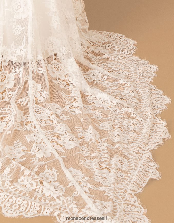 הַלבָּשָׁה Monsoon שמלת מקסי תחרה של cecily bridal bardot שֶׁנהָב נשים HTJ0TZ1131