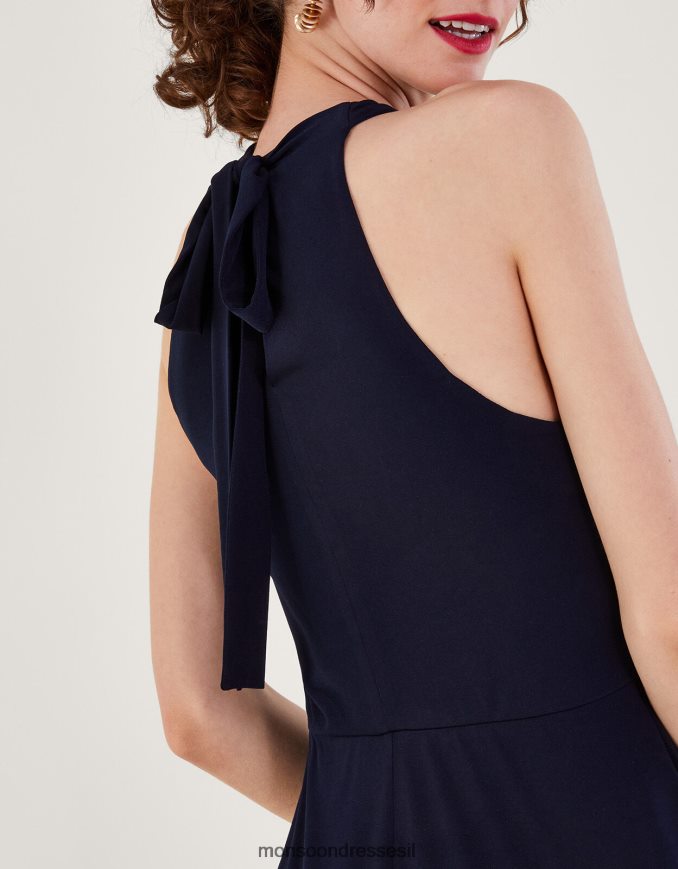 הַלבָּשָׁה Monsoon שמלת מקסי קרוסאובר clo כחול (צי) נשים HTJ0TZ209