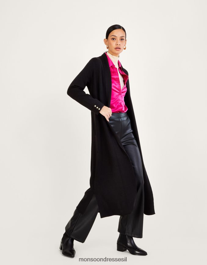 הַלבָּשָׁה Monsoon צעיף coatigan עם lenzing ecovero שָׁחוֹר נשים HTJ0TZ775