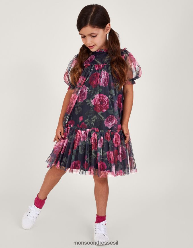 הַלבָּשָׁה Monsoon שמלת טוניקה של coco rose כחול (צי) ילדה HTJ0TZ1582