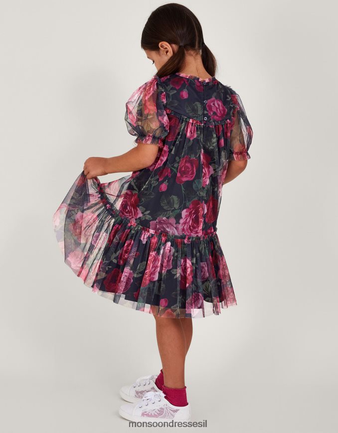 הַלבָּשָׁה Monsoon שמלת טוניקה של coco rose כחול (צי) ילדה HTJ0TZ1582