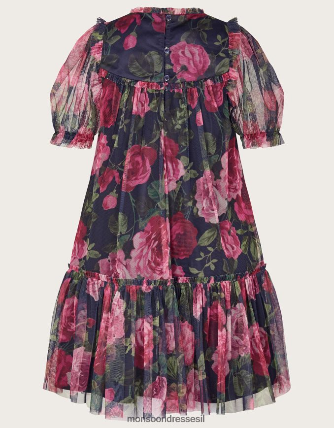 הַלבָּשָׁה Monsoon שמלת טוניקה של coco rose כחול (צי) ילדה HTJ0TZ1582