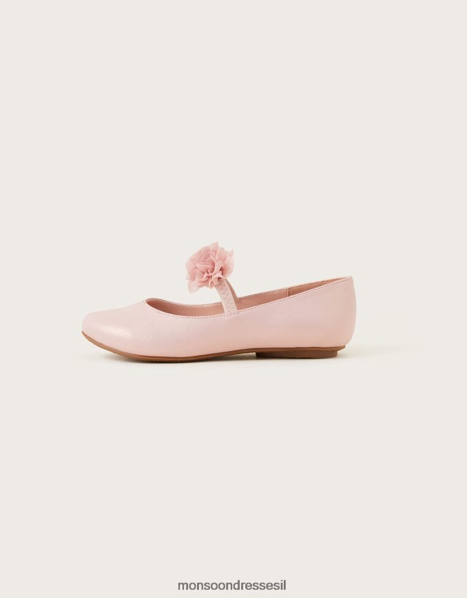 הַנעָלָה Monsoon דירות בלרינה של corsage וָרוֹד ילדה HTJ0TZ2339