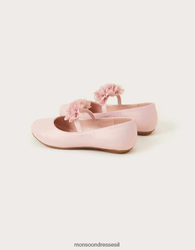 הַנעָלָה Monsoon דירות בלרינה של corsage וָרוֹד ילדה HTJ0TZ2339