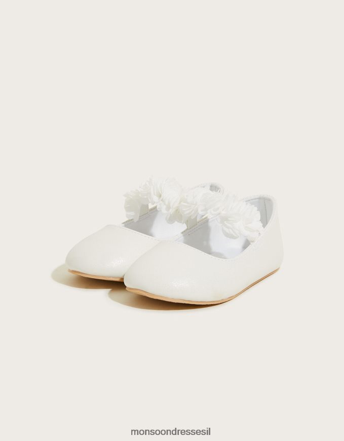 הַנעָלָה Monsoon שימר corsage נעלי הליכון שנהב שֶׁנהָב יְלָדִים HTJ0TZ2343