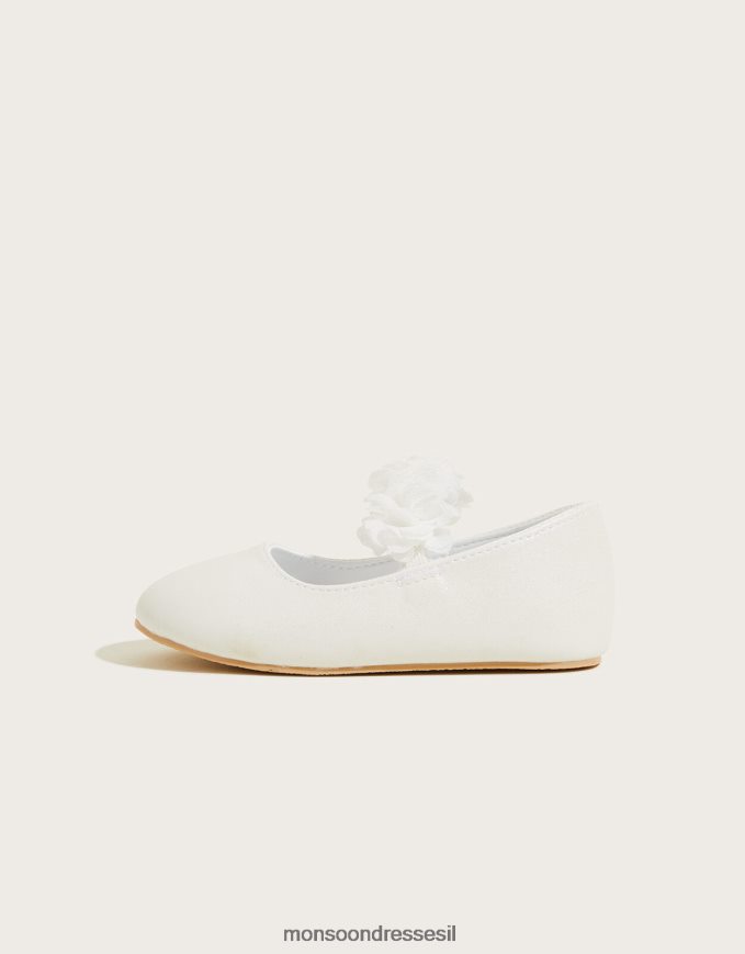 הַנעָלָה Monsoon שימר corsage נעלי הליכון שנהב שֶׁנהָב יְלָדִים HTJ0TZ2343